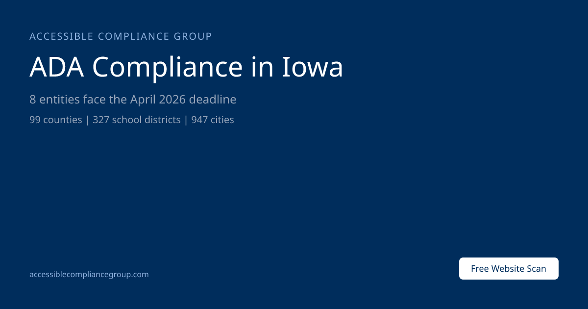 ADA Website Compliance for Iowa Government — Counties, Cities & School ...